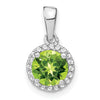 Gemstone and Diamond Halo Pendants