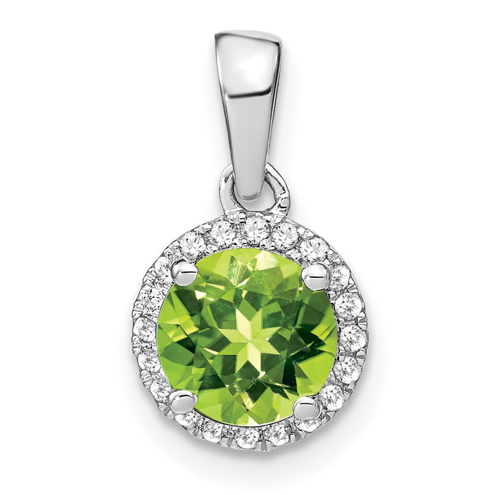 Gemstone and Diamond Halo Pendants