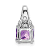 Cushion Gemstone & Diamond Chain Slides