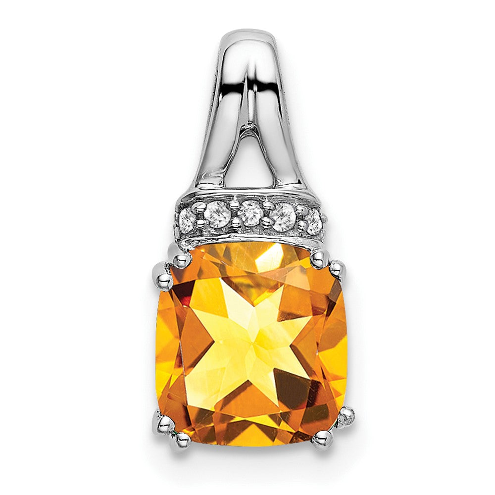 Cushion Gemstone & Diamond Chain Slides
