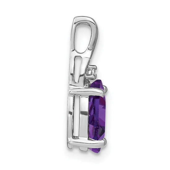 Oval Gemstone & Diamond Pendants