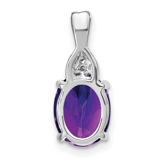 Oval Gemstone & Diamond Pendants