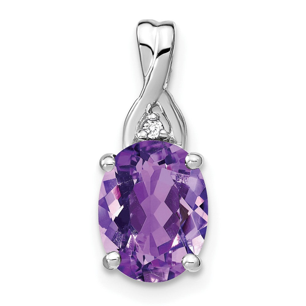 Oval Gemstone & Diamond Pendants