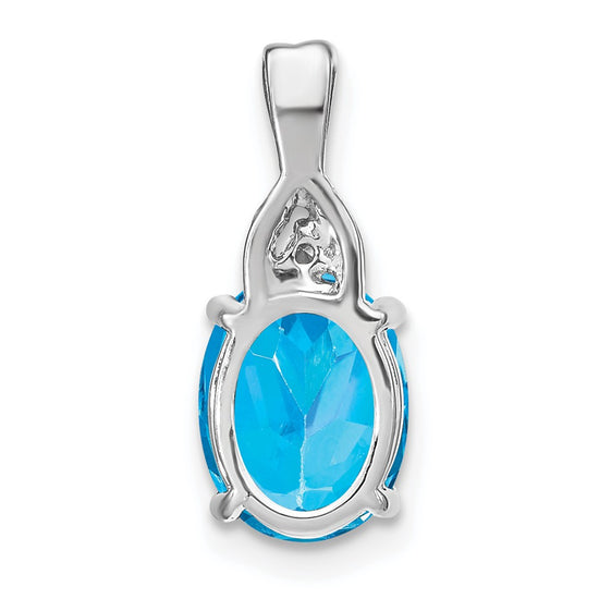 Oval Gemstone & Diamond Pendants