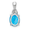 Oval Gemstone & Diamond Pendants