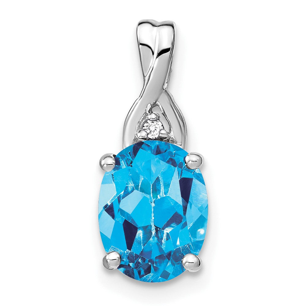 Oval Gemstone & Diamond Pendants