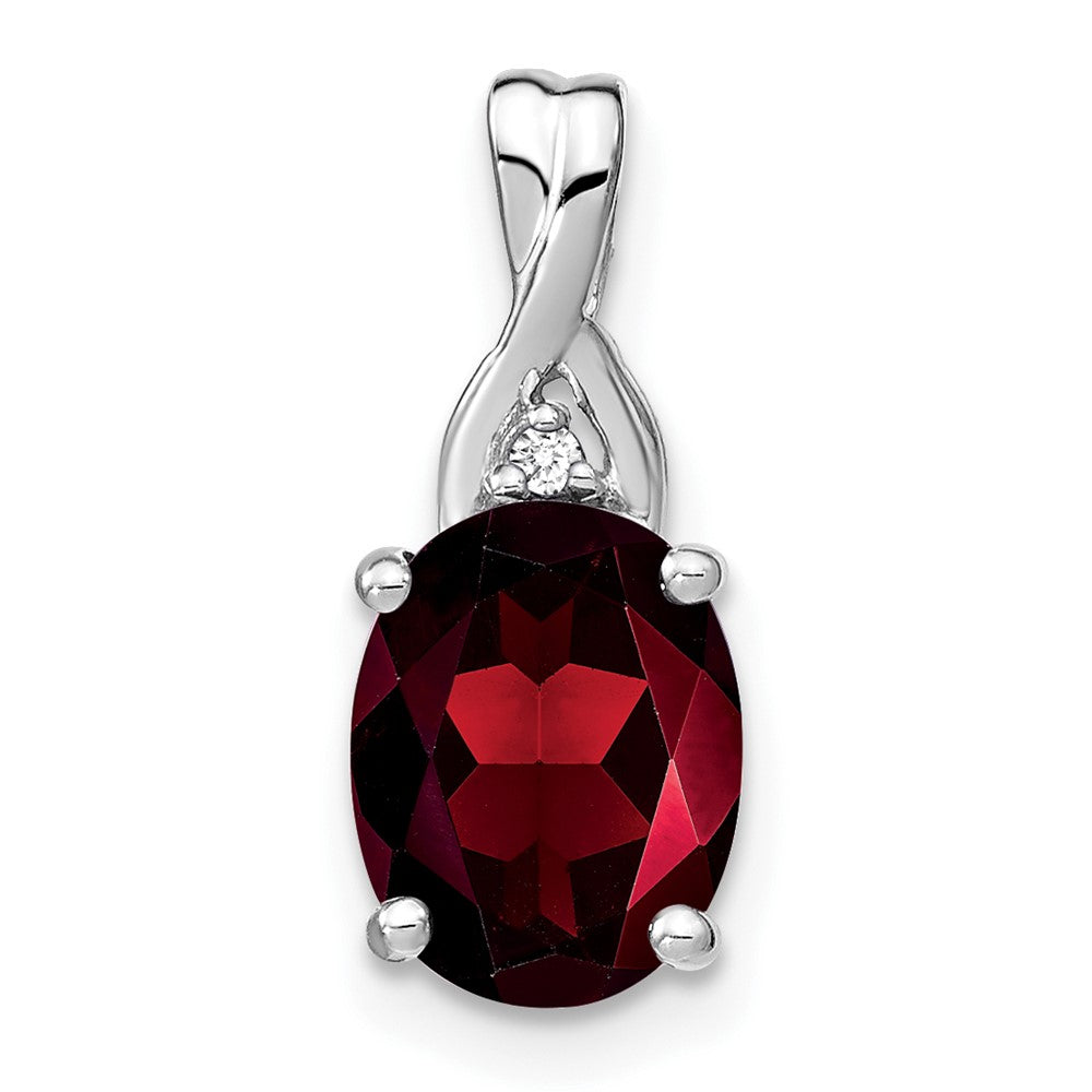 Oval Gemstone & Diamond Pendants