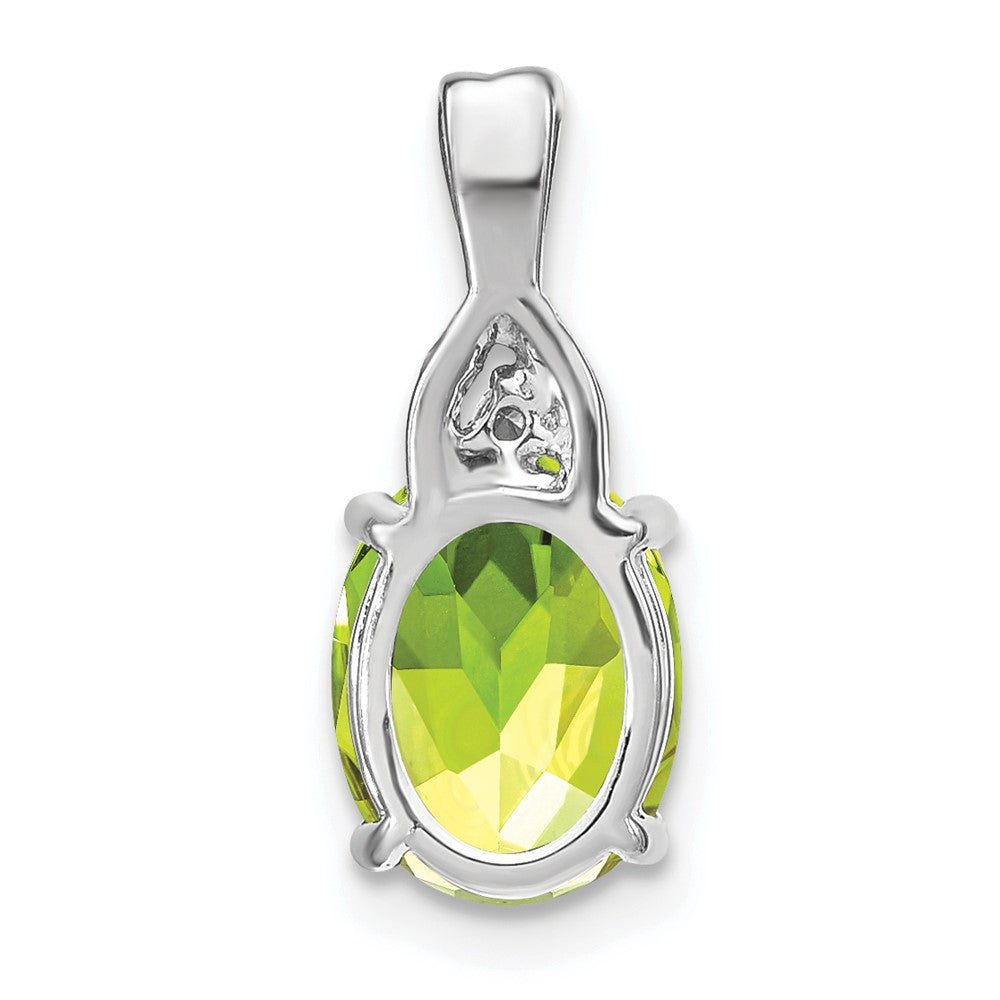 Oval Gemstone & Diamond Pendants