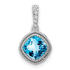 Cushion Gemstone & Diamond Pendants