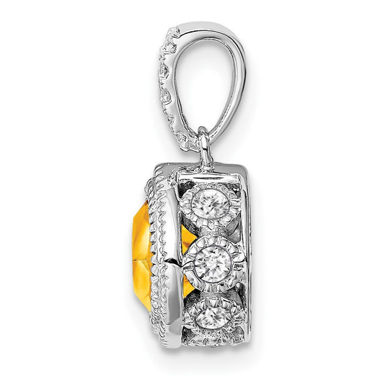 Cushion Gemstone & Diamond Pendants