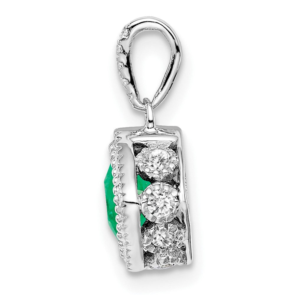 Cushion Gemstone & Diamond Pendants