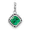 Cushion Gemstone & Diamond Pendants