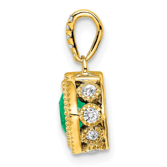 Cushion Gemstone & Diamond Pendants