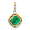 Cushion Gemstone & Diamond Pendants
