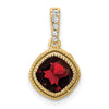 Cushion Gemstone & Diamond Pendants