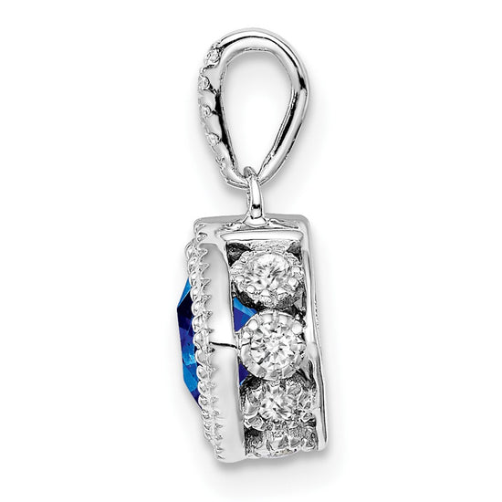 Cushion Gemstone & Diamond Pendants