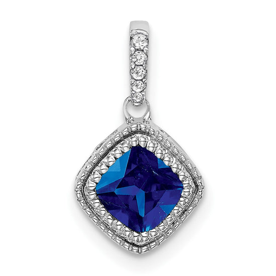 Cushion Gemstone & Diamond Pendants