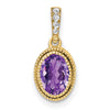 Oval Gemstone & Diamond Pendants