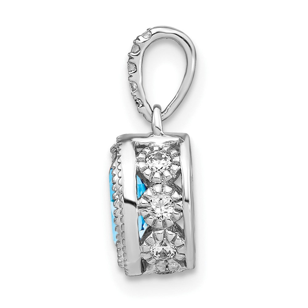 Oval Gemstone & Diamond Pendants