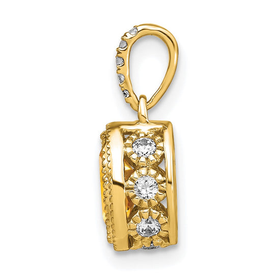 Oval Gemstone & Diamond Pendants