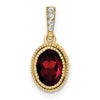 Oval Gemstone & Diamond Pendants