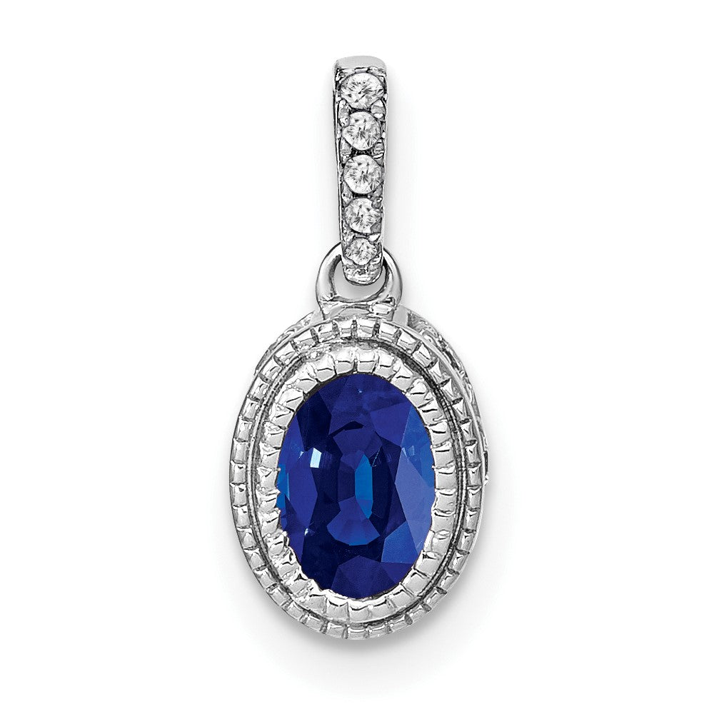Oval Gemstone & Diamond Pendants