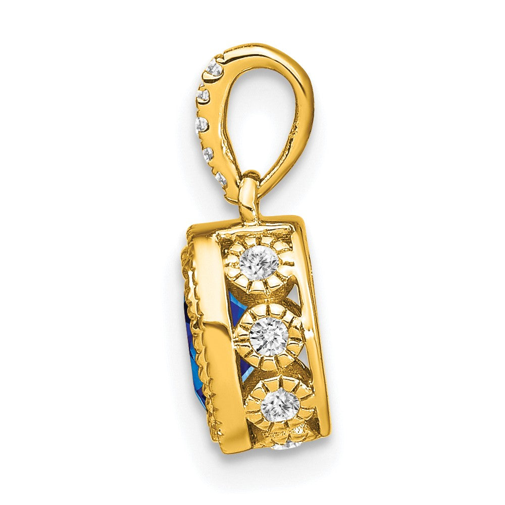 Oval Gemstone & Diamond Pendants