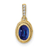 Oval Gemstone & Diamond Pendants