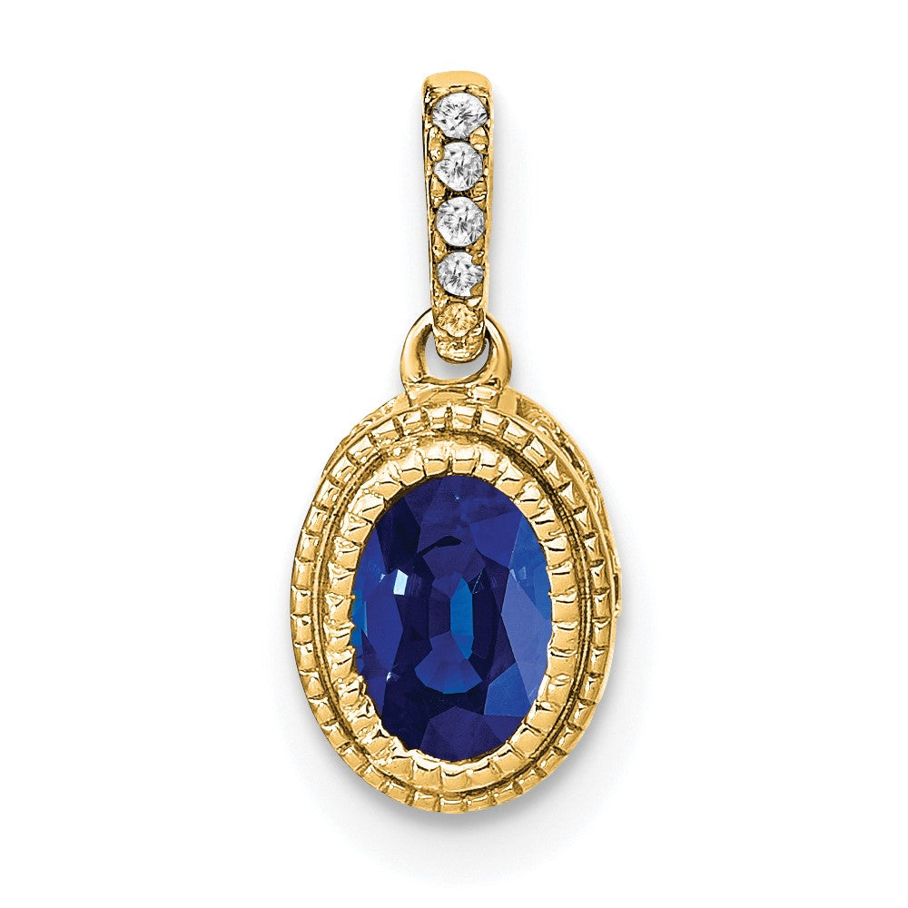 Oval Gemstone & Diamond Pendants