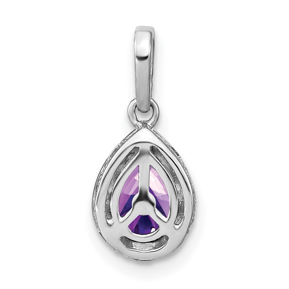 Pear Gemstone & Diamond Pendants