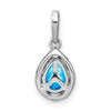 Pear Gemstone & Diamond Pendants