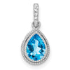 Pear Gemstone & Diamond Pendants