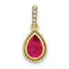 Pear Gemstone & Diamond Pendants
