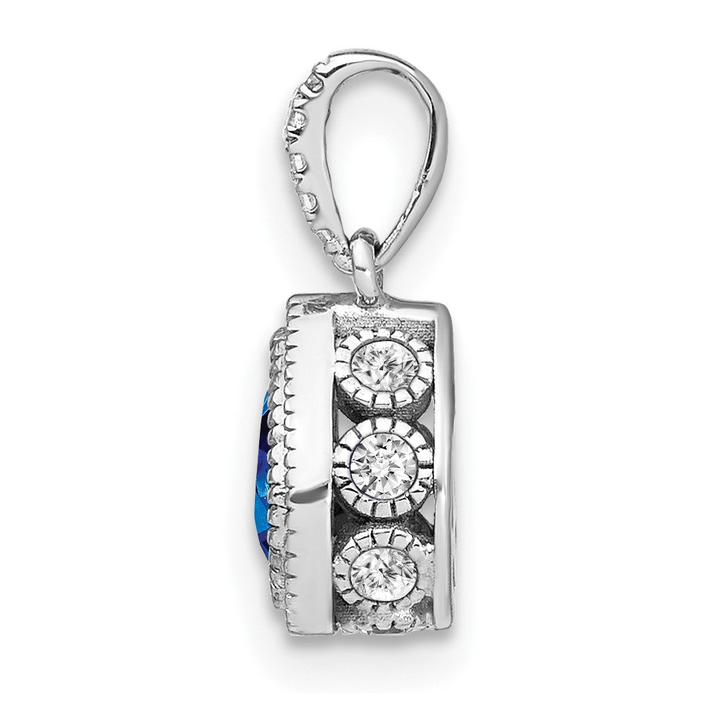 Pear Gemstone & Diamond Pendants