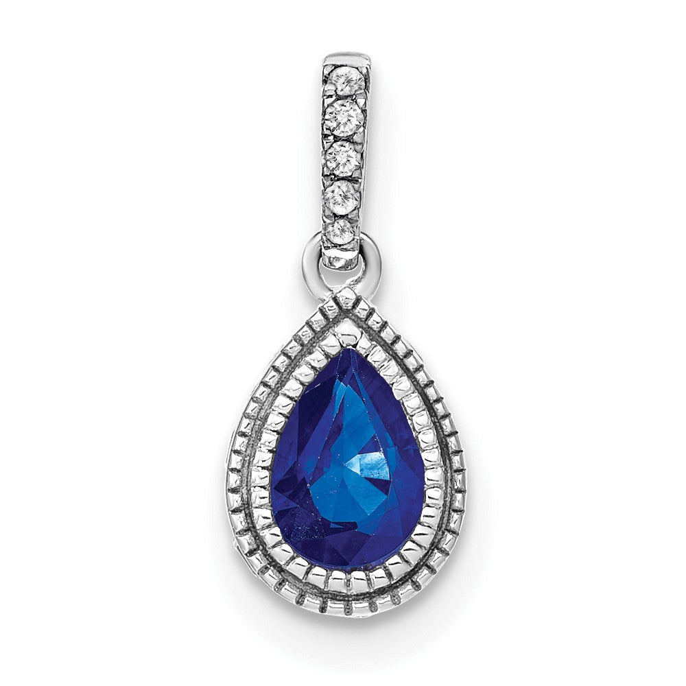 Pear Gemstone & Diamond Pendants