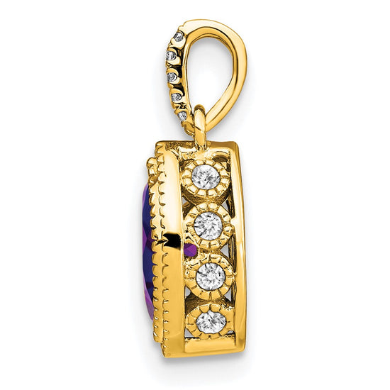 Marquise Gemstone and Diamond Pendants