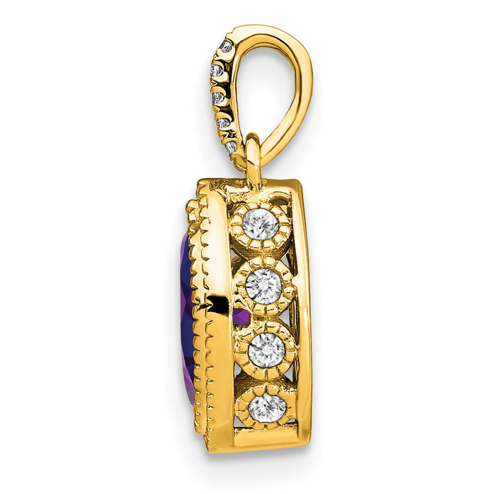 Marquise Gemstone and Diamond Pendants