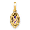 Marquise Gemstone and Diamond Pendants