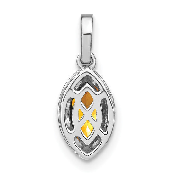 Marquise Gemstone and Diamond Pendants