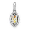 Marquise Gemstone and Diamond Pendants