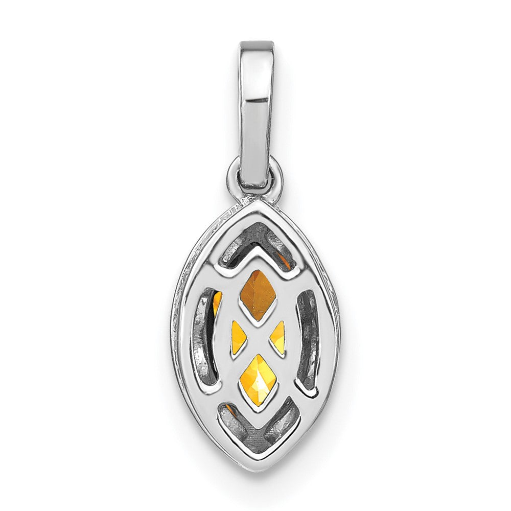 Marquise Gemstone and Diamond Pendants