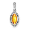 Marquise Gemstone and Diamond Pendants