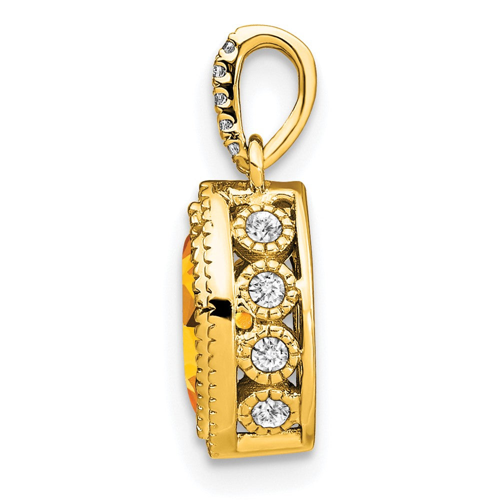 Marquise Gemstone and Diamond Pendants