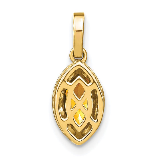 Marquise Gemstone and Diamond Pendants