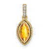 Marquise Gemstone and Diamond Pendants