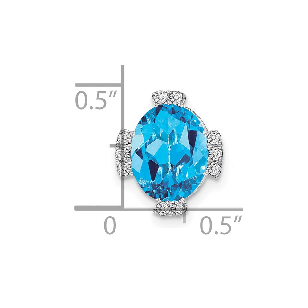 Oval Gemstone & Diamond Chain Slides