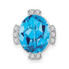 Oval Gemstone & Diamond Chain Slides