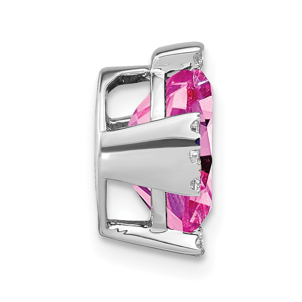 Oval Gemstone & Diamond Chain Slides