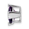 Emerald Cut Gemstone & Diamond Chain Slides