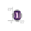 Emerald Cut Gemstone & Diamond Chain Slides